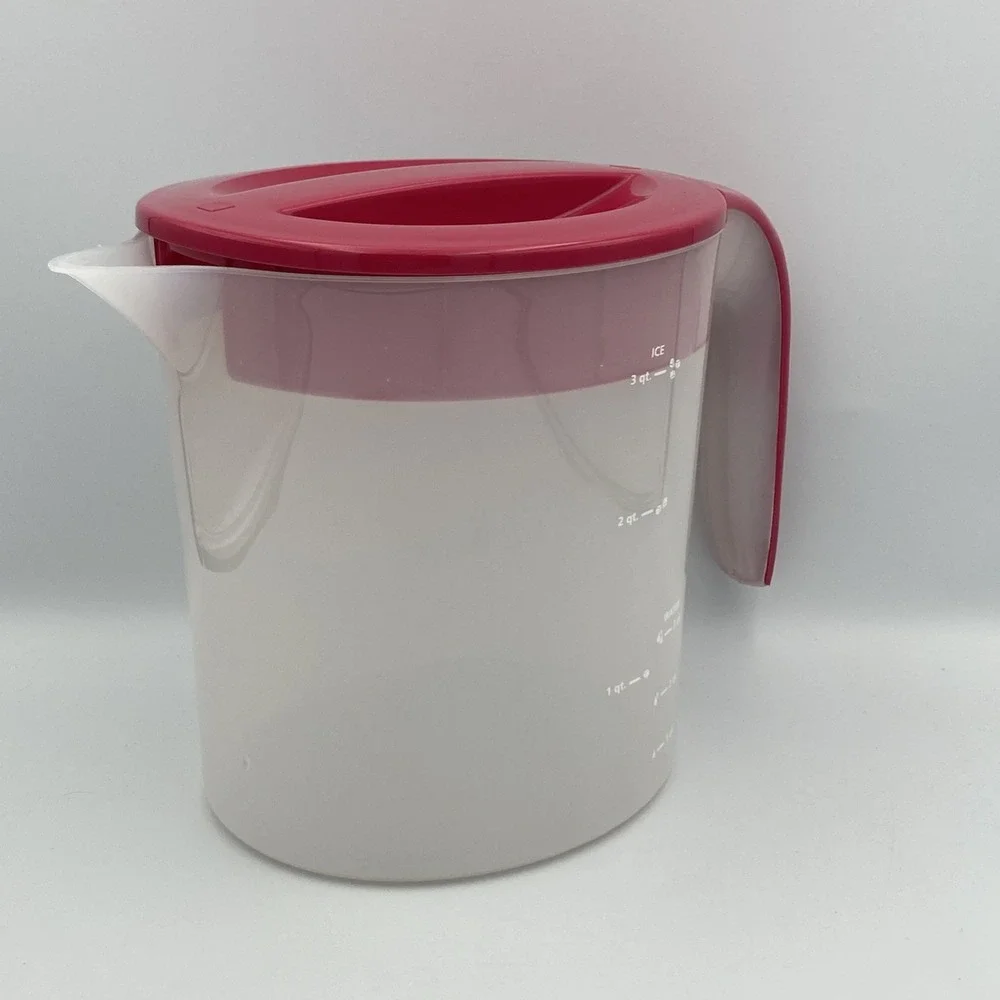Mr. Coffee Iced Tea Maker TM70 Replacement 3 Quart Pitcher Maroon Red Lid